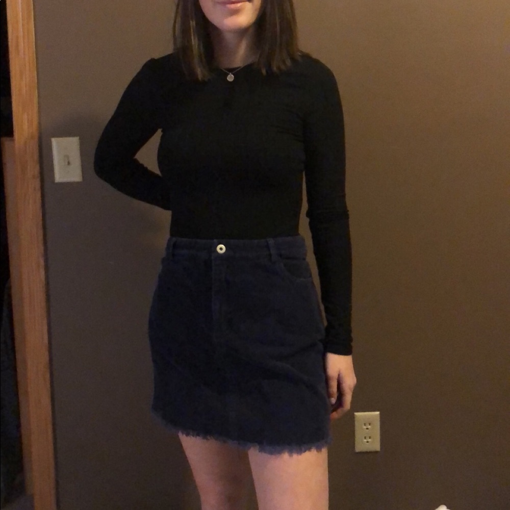 Blue corduroy skirt